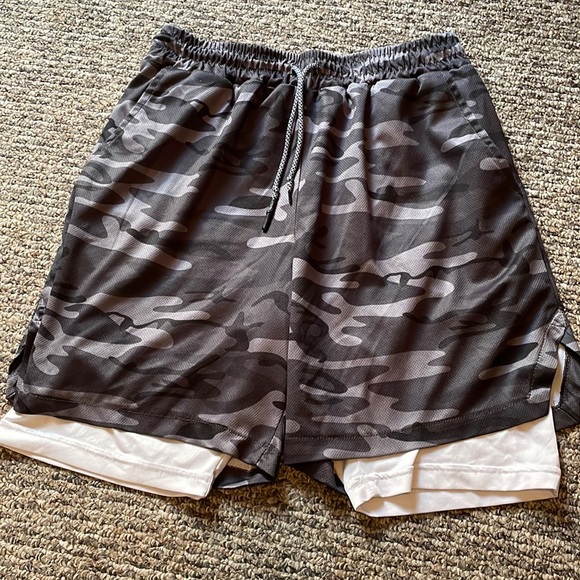 Other - Men’s Camo athletic Shorts with built in Compression shorts
